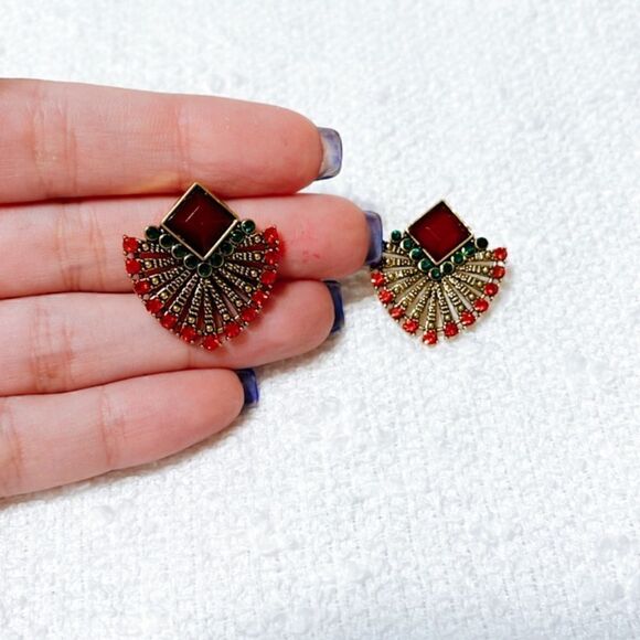 Retro diamond earrings M235 - Picture 4 of 5